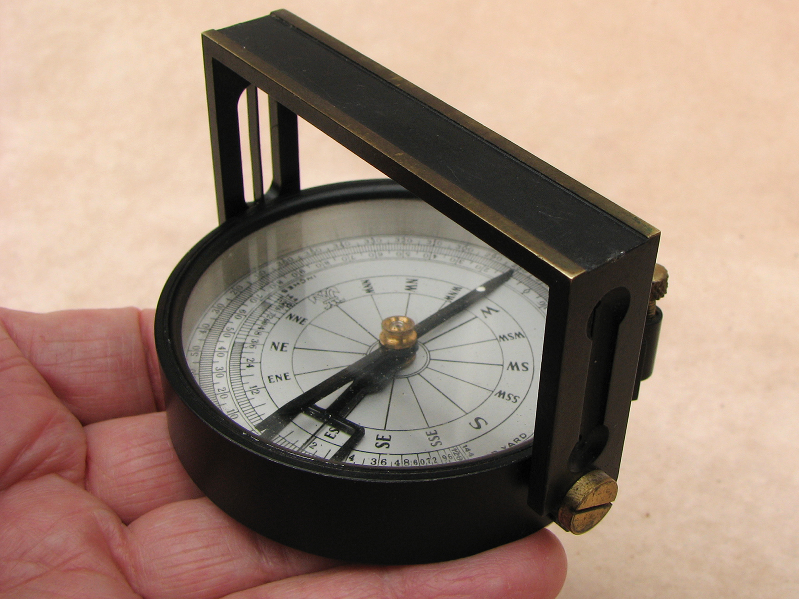 J H Steward bridge compass with clinometer